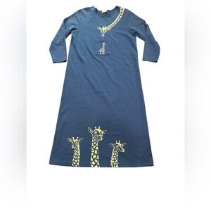 Vintage 90’s Cite’ Giraffe Print dress cotton blend comfort L? Ck measurements